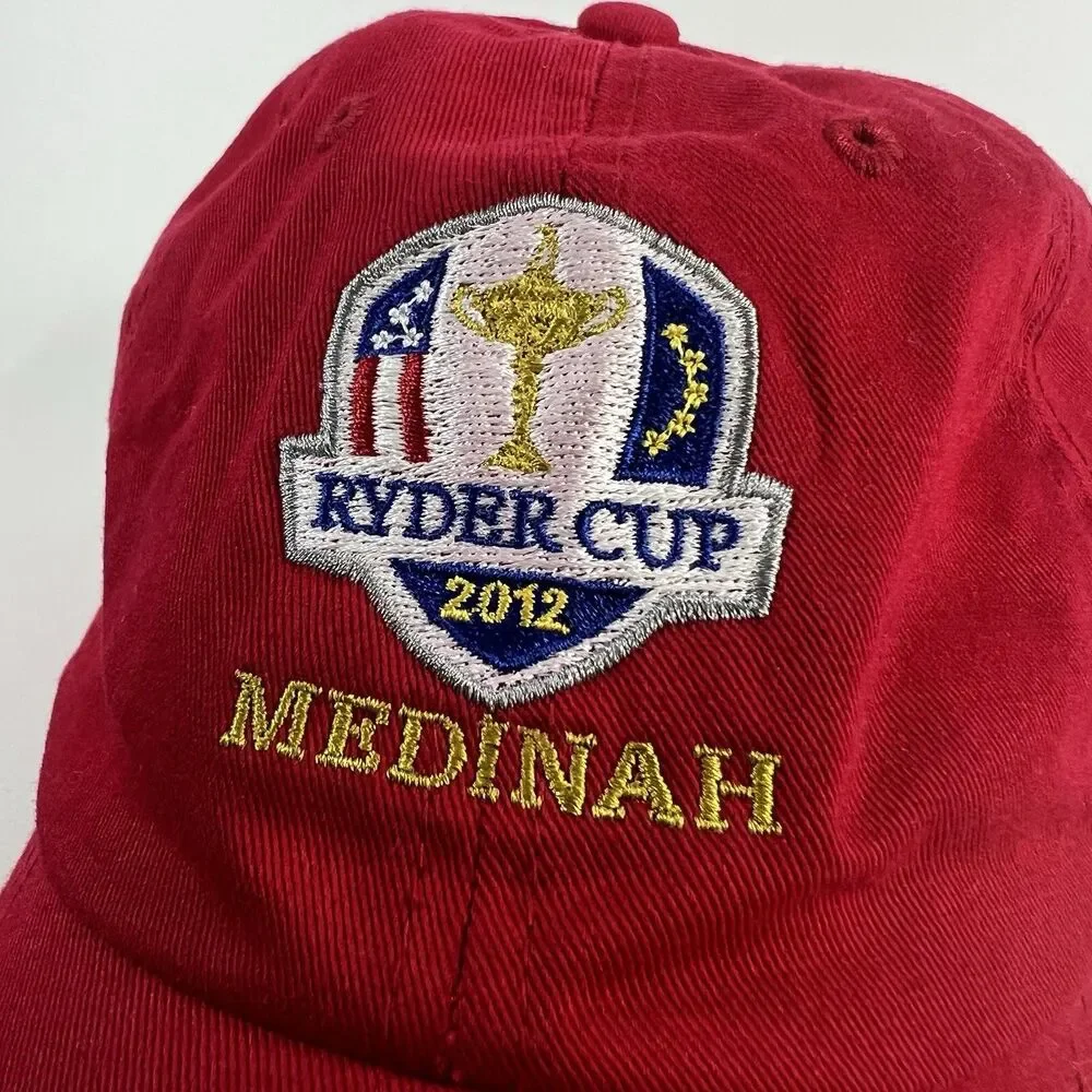 2012 Ryder Cup Medinah Red Golf Hat Cap Adjustable ML Caps USA Europe